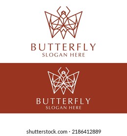 Butterfly logo design icon template