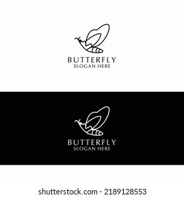 Butterfly logo design icon template