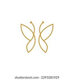 butterfly logo design icon vector illustration	