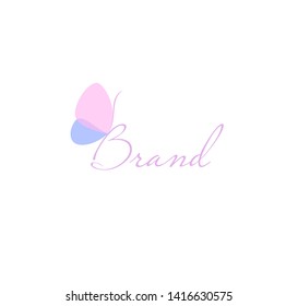 Butterfly logo design isolated icon