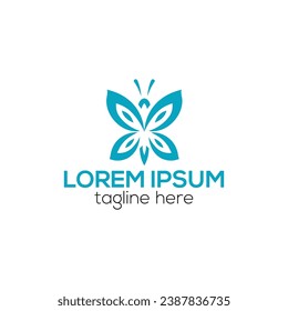 Butterfly logo design isolated vector template 
