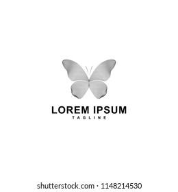 butterfly logo design, line style arranged butterfly shape, vector icon
