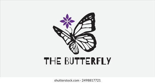 Butterfly logo design for metal music band