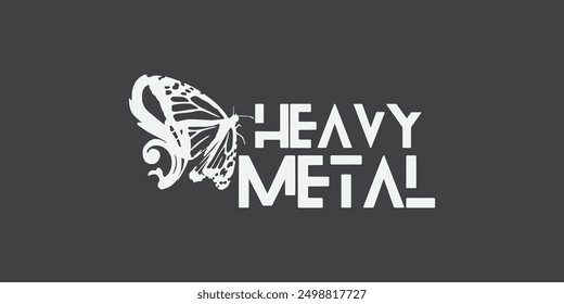 Butterfly logo design for metal music band