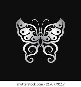 Diseño de logotipo de mariposa con plantilla de vector premium