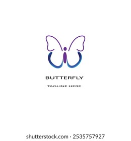 butterfly logo design set colorful logo design