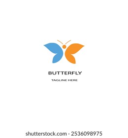 butterfly logo design set vector set