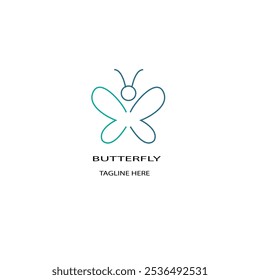 butterfly logo design set vector set