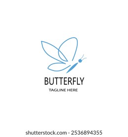 butterfly logo design set vector set