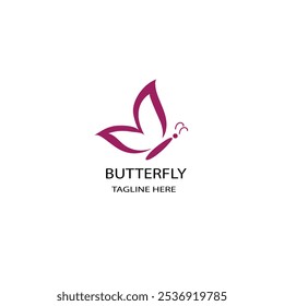 butterfly logo design set vector set