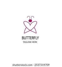 butterfly logo design set vector set