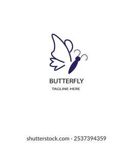 butterfly logo design set vector set