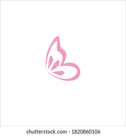 Butterfly logo design silhouette icon vector