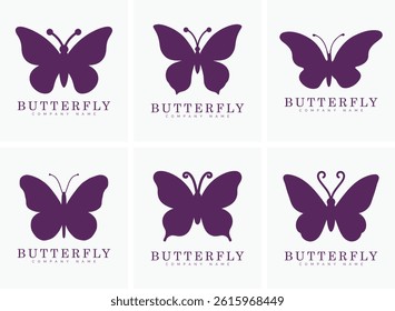 Butterfly Logo Design, Silhouette Vector