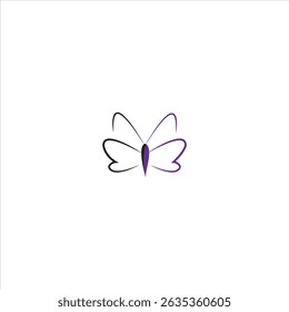 Butterfly logo design simple flat icon
