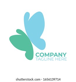 butterfly logo design style for clinic, pharmacy or healthcare company