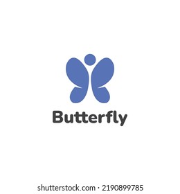 Butterfly logo design symbols simple