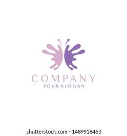 Butterfly logo design template. Branding element with modern effect for company.