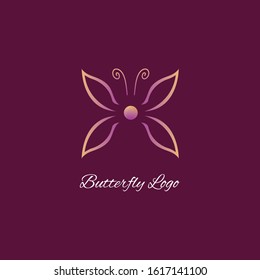 butterfly logo design template elegant butterlfy