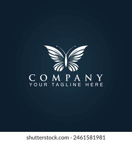 Butterfly logo,  A butterfly logo design template featuring vibrant colors and intricate details