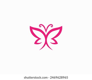 Butterfly logo design template isolated vector concept.