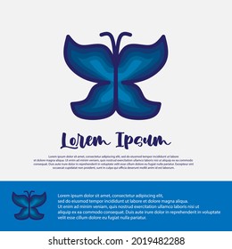 butterfly logo design template, suitable for women and beauty brand icons