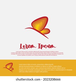 butterfly logo design template, suitable for women's logo brands, cosmetics, and beauty.
