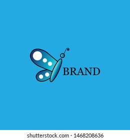 Butterfly logo design template. Vector illustration.
