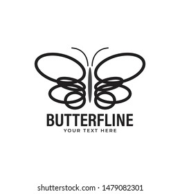 Butterfly logo design template vector isolated illustration