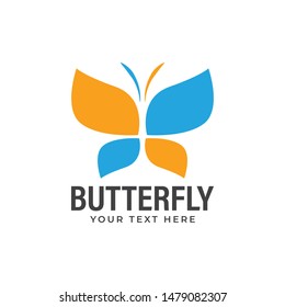 Butterfly logo design template vector isolated illustration