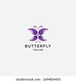 Plantilla de diseño del logotipo de mariposa - vector