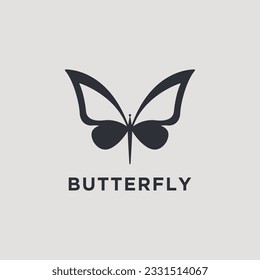 ilustración vectorial de la plantilla de diseño del logotipo de mariposa