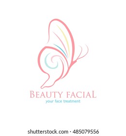 Butterfly logo design template. Vector illustration.
