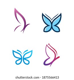 Butterfly logo design templates, beauty logo icon 