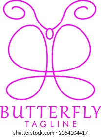 Butterfly-Logo-Design mit Linien. Perfekt für Marken und Unternehmen