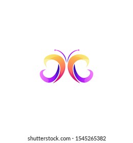 butterfly logo design vector abstract