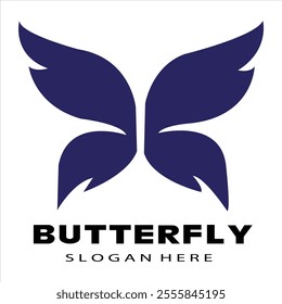 Butterfly logo design vector animal icon logotype