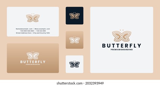 butterfly logo design vector for branding, spa, fashion