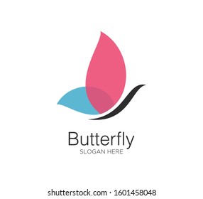butterfly logo design vector concept