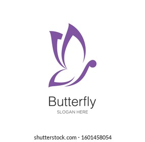butterfly logo design vector concept