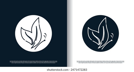 Butterfly logo design vector with creative abstract concept