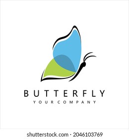 Vector de diseño de logotipo de mariposa con estilo monolíneo elegante y sencillo. Plantilla con el logotipo del Spa Belleza Mariposa, este logotipo simboliza algunas cosas hermosas, suaves, tranquilas, naturales.