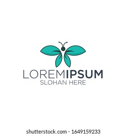 butterfly logo design vector graphic
