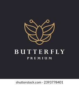 butterfly logo design vector graphic idea creative
