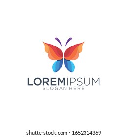butterfly logo design vector graphics illustration