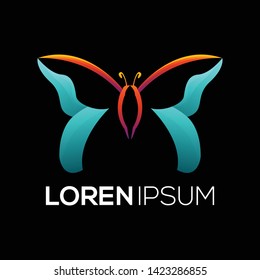 butterfly logo design vector icon