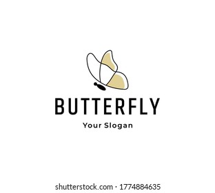 Butterfly logo design vector icon template
