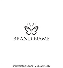 Icono de Vector de diseño de logotipo de mariposa moderno simple