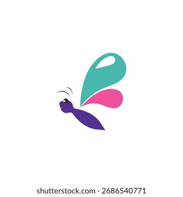Ilustración de icono de Vector de diseño de logotipo de mariposa