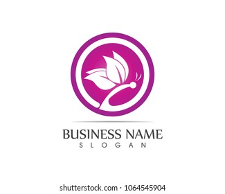 Butterfly logo design vector illustration